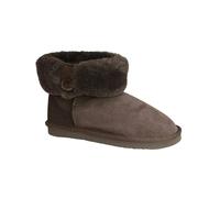 Eastern Counties Leather Women's Freya Cuff And Button Sheepskin Boots - Chocolate - 8 UK - Chocolate - 80% Sheepskin/20% EVA