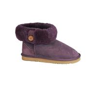 Eastern Counties Leather Womens Freya Cuff And Button Sheepskin Boots - Purple - Purple - 8 UK - 80% Sheepskin/20% EVA