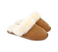 Eastern Counties Leather Women's Grace Sheepskin Slippers in Beige | Size: 5 Eastern Counties Leather Beige 5