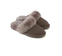 Eastern Counties Leather Women's Grace Sheepskin Slippers in Dark Brown | Size: 7 Eastern Counties Leather Dark Brown 7