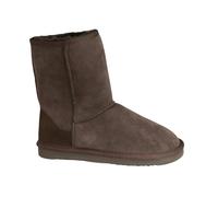 Eastern Counties Leather Women's Jodie Sheepskin Short Plain Boots - Chocolate - 3 UK - Chocolate - 90% Sheepskin/10% Rubber