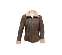 Eastern Counties Leather Women's Krissy Aviator Sheepskin Coat in Chocolate | Size: 10 Eastern Counties Leather Chocolate 10