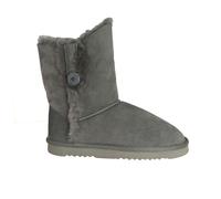 Eastern Counties Leather Womens Lacey Sheepskin Button Boots - Grey - Grey - 9 UK - 90% Sheepskin/10% Suede