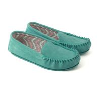 Eastern Counties Leather Womens/Ladies Ffion Suede Moccasins - Aqua Blue - Aqua Blue - 7 UK