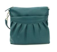Eastern Counties Leather Womens Leona Ruched Leather Handbag - Petrol - Petrol - One Size