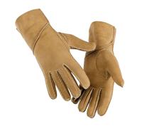 Eastern Counties Leather Women's Long Cuff Sheepskin Gloves in Tan | Size: Small Eastern Counties Leather Tan S