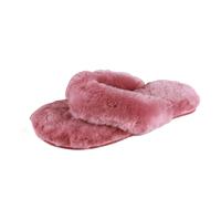 Eastern Counties Leather Women's Sheepskin Flip Flops - Rose - 4 UK - Rose - 90% Sheepskin/10% Rubber