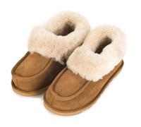 Eastern Counties Leather Women's Sheepskin Lined Slipper Boots - Chestnut - 3 UK - Chestnut - 100% Sheepskin