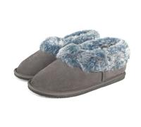 Eastern Counties Leather Women's Sheepskin Lined Slipper Boots - Denim Tipped - 3 UK - Denim Tipped - 80% Suede/10% EVA/10% Sheepskin