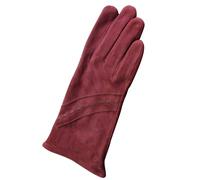 Eastern Counties Leather Women's Sian Suede Gloves - Oxblood - M - Oxblood - 100% Suede
