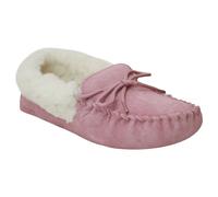 Eastern Counties Leather Women's Soft Sole Wool Lined Moccasins in Pink | Size: 9 Eastern Counties Leather Pink 9