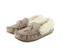 Eastern Counties Leather Womens Willa Suede Moccasins - Stone - 3 UK - Stone - 90% Suede/10% Wool Blend