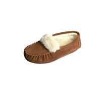 Eastern Counties Leather Women's Zoe Plush Lined Moccasins - Camel - Camel - 4 UK