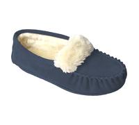 Eastern Counties Leather Women's Zoe Plush Lined Moccasins in Navy | Size: 5 Eastern Counties Leather Navy 5