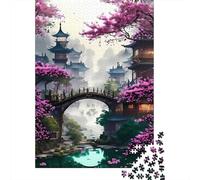 Eastern Fantasy Landscape 1000 Pc Eco-friendly Paper Jigsaw Puzzle Kids Beginners Fun Game Beautiful Decoration 38x26cm/1000pcs