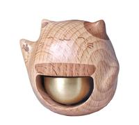 Eastern Inspired Joyful Shape Door Accessory Natural Wood Construction Sound Producer for Work Areas Feng Shui Door Toll