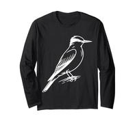 Eastern Kingbird Line Art Birdwatcher Long Sleeve T-Shirt