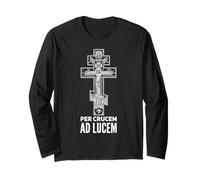 Eastern Orthodox Christian Christ Crucifix Icon Long Sleeve T-Shirt