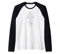 Eastern Orthodox Christian Christ Crucifix Icon Raglan Baseball Tee