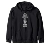 Eastern Orthodox Christian Christ Crucifix Icon Zip Hoodie