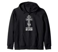 Eastern Orthodox Christian Christ Crucifix Icon Zip Hoodie