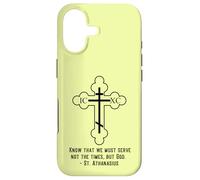 Eastern Orthodox Christian Cross St Athanasius Quote Serve Case for iPhone 17