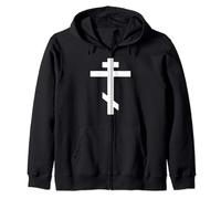 Eastern Orthodox Cross Russian Orthodox Cross Christianity Zip Hoodie
