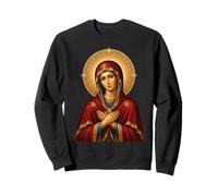 Eastern Orthodox Holy Icon of Mother Mary Theotokos Sweatshirt