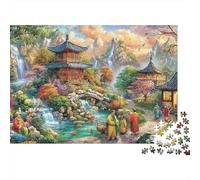 Eastern Paradise 1000 Piece Jigsaw Adults Eagle Stream Forest Cottage Premium Thick Sturdy Vibrant Challenging Stress Relief Gift 38x26cm/1000pcs