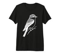 Eastern Phoebe Line Art Birdwatcher Premium T-Shirt