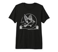 Eastern Phoebe Line Art Birdwatcher Premium T-Shirt