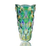 Eastern Rock Unbreakable Flower Glass Vase 3.5lb 9.5inch Sparkle vase Bohemian Style, for Centerpieces,Kitchen,Office, Living Room,Wedding,Perfect Home Decor Glass Vase (Sparkle Green)