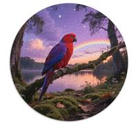 Eastern Rosella 1000 Piece Round Puzzle Moderate Challenge Suited for Adults Strategic Thinking Memory Training Bird Relaxation Tool 1000pcs (67.5x67.5cm)