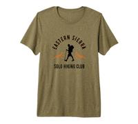 Eastern Sierra Solo Hiking Club California Mountain Trail Premium T-Shirt