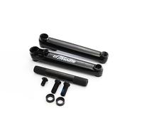 Eastern Throttle Series 100% Chromoly 48 Spline BMX Bike Cranks - 175mm or 170mm Intermediate Level Performance (Gloss Black, 175mm)