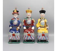 Eastern tide Chinese Qing Dynasty 3 Emperors Ceramic Figurine Set, Multicolour, 30cm, Set of 3 Pieces