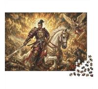 Eastern War God-samurai 500 Piece Wooden Jigsaw Puzzle,Wood,Whimsical Challenge,Adults & Kids 14+,Home Wall Decor,Gift Idea,Educational Toy,Stress Relief (52x38cm)
