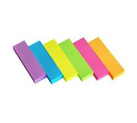 Eastern Wolf 30 Pads 0.5x1.8 Sticky Notes Flags Tabs Page Markers 6 Bright Color Sticky Index Tabs Page Flags 80 Sheet/Pad