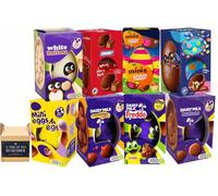 Easters Chocolate Eggs Variety Pack - 8x Eggs (91g-110g) - Mixed Chocolate Bundle Easter Gift Set for Boys, Girls, Adults, Kids, Women & Men - Easter Gifts & Egg Hunt Treats