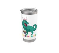 Eastersaurus Cute Easter Bunny Funny Egg Hunting Dinosaur Stainless Steel Insulated Tumbler