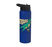 Eastersaurus Cute Easter Bunny Funny Egg Hunting Dinosaur Stainless Steel Insulated Water Bottle