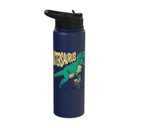 Eastersaurus Cute Easter Bunny Funny Egg Hunting Dinosaur Stainless Steel Insulated Water Bottle