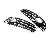 EASTERTIME 1Pair Chrome Black Car Front Fog Lamp Cover Honeycomb Style Fog Lamp Grille Grill Fit for Audi A3 8P S-Line 2009 2010 2011 2012 Front Bumper Grille