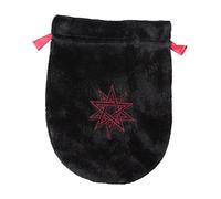Eastgate Double Pentagram - Black Velvet Drawstring Tarot/Rune Stone Bag