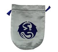 Eastgate Dragon - Silver Satin Drawstring Tarot/Rune Stone Bag
