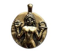 Eastgate Resource Ishtar - Goddess Coin Double Sided Pendant Necklace - For Love, Sexuality & War - Origin: Mesopotamic