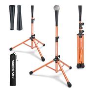 Eastgoing Heavy Duty Baseball and Softball Portable Travel Batting Tee .Easy Adjustable Height | Portable & Collapsible. Hitting Tee for Any Age Player Baseball