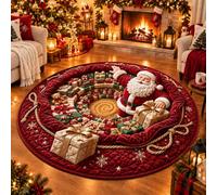 EastHedge 23.6/31.5/39.4/47.2IN 3d Christmas Rugs Optical Illusion Round Mat (K,120cm (47.2IN))