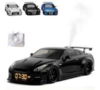 EastHedge Alarm Clock, Realistic Engine & Light Effects, Sports Car Alarm Clock with Realistic Engine Sounds and Dynamic Flame Effects, Ornament with Crystal Clear LED Display Screen (black)