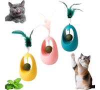 EastHedge Catnip Ball,Catnip Balls for Cats,360° rotation,for Teeth Cleaning,Healthy Lickable Cat Ball Catnip Toys,Relieving Catnip Ballfor Indoor Outdoor Cats,Eat and play (C+D+E)